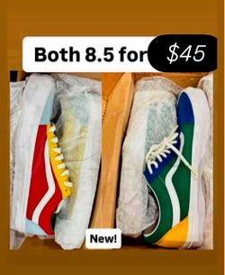 Vans brand new in box both 8.5 men both for $45
