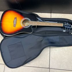 Washburn WA90CE VSB Acoustic Electric Guitar In Sunburst