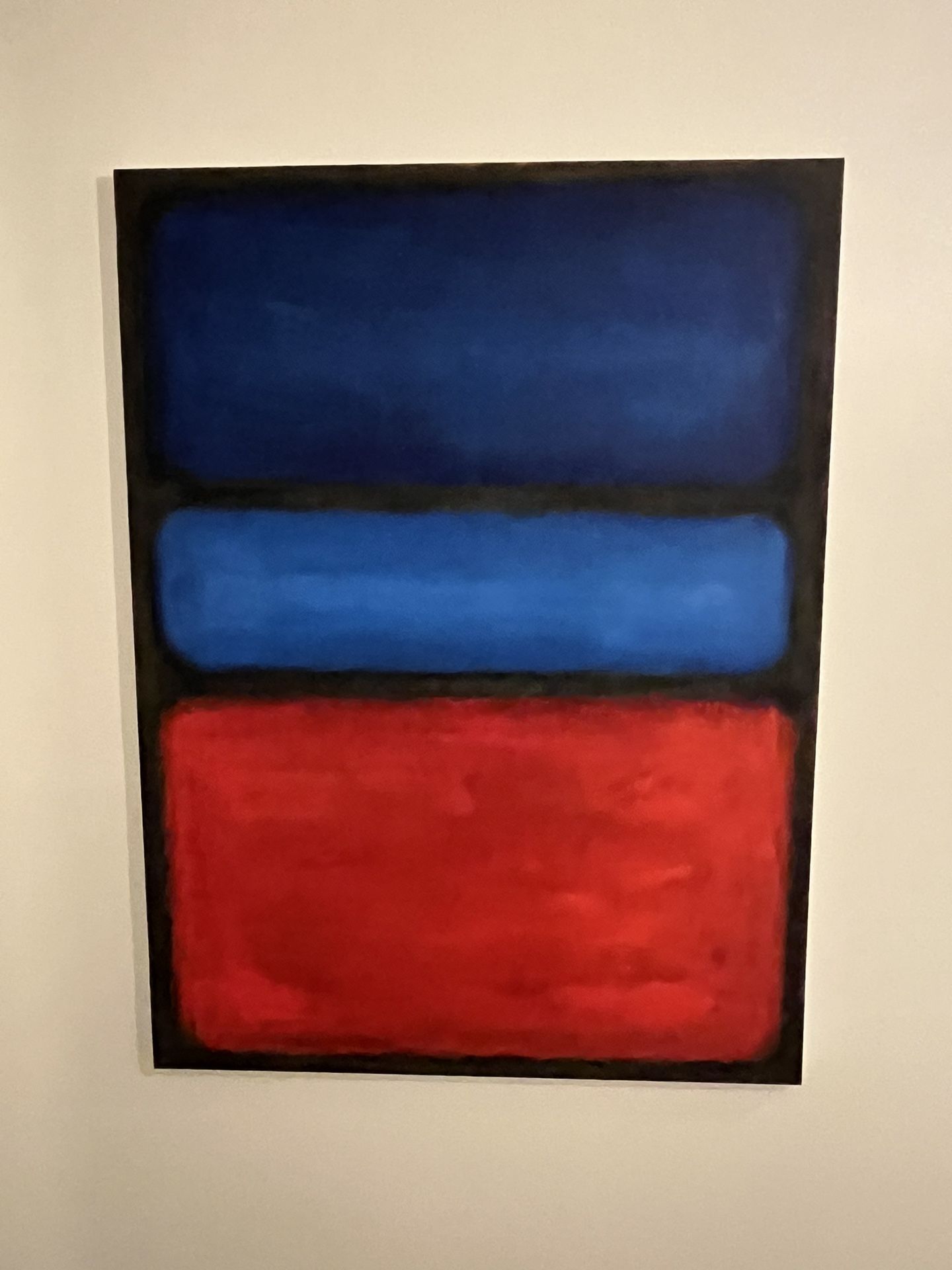 Large Rothko Inspired Painting- Entitled “Reverberation In Blue and Red”