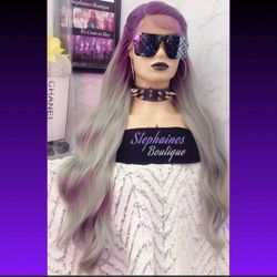 Human Hair Blended Lace Front Wig 