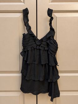 Black Ruffle Tiered Cami Top – Women’s (S)