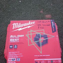 Milwaukee M12 Laser With New Battery And Charger In Box 
