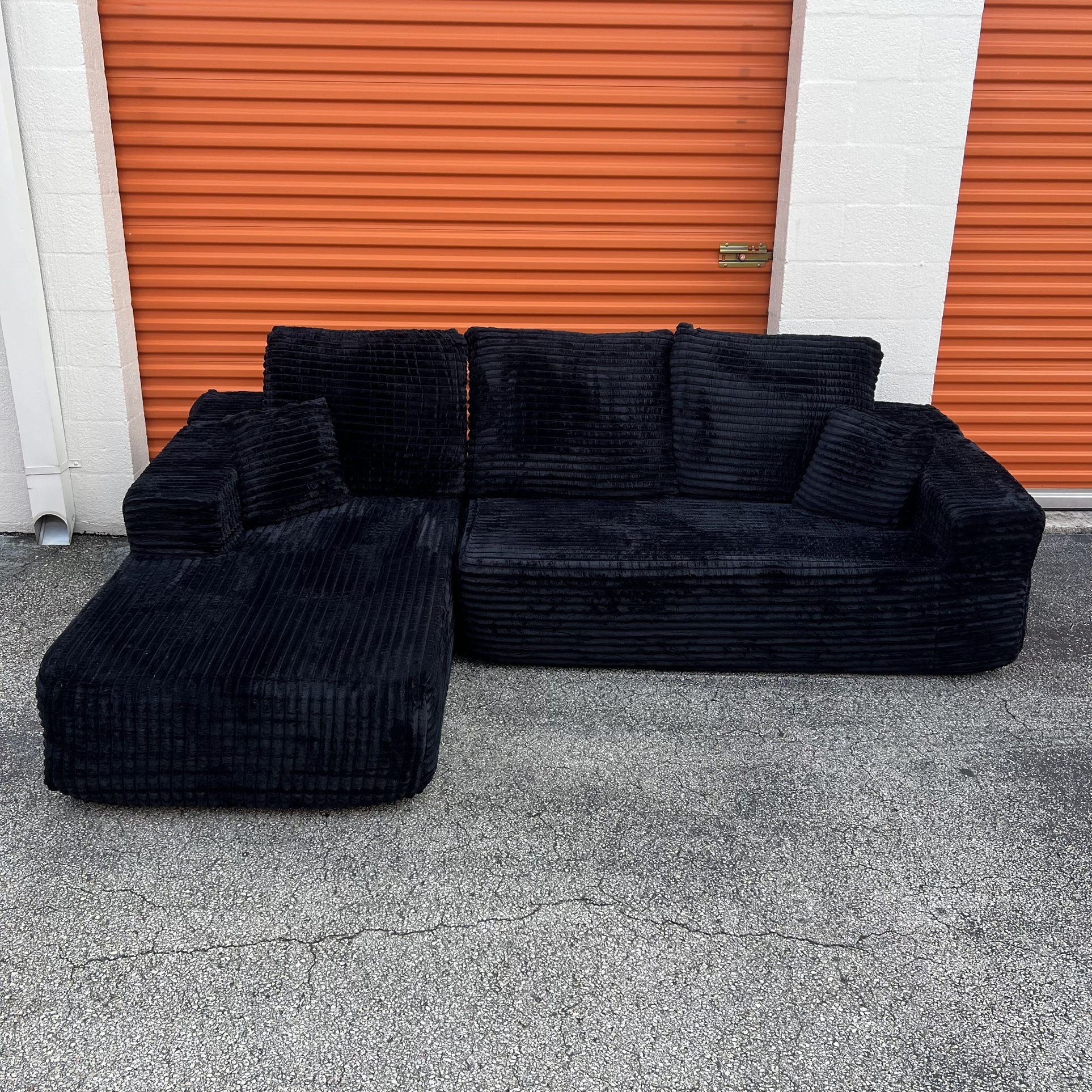NEW Viral TikTok Black Sectional Couch π SAME DAY DELIVERY