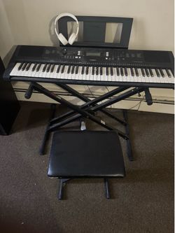 I have a PSR-ew300 keyboard in great condition ready to be homed by a passionate piano player or individual who wishes to learn the piano, it comes wi