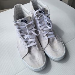 Vans White Canvas High top Shoe Size 12