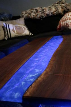 Black Walnut  Custom Built River Table 