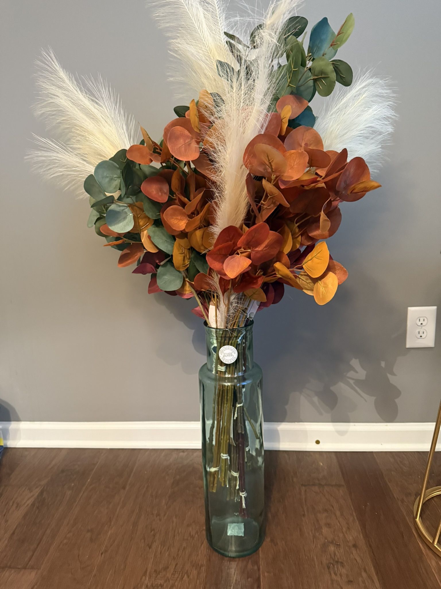 Vase With Feather Arrangement