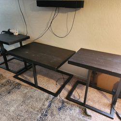 Two End Tables + Coffee Table