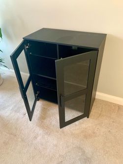 Glass  Cabinet/entertainment System Cabinet with glass shelves