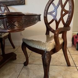 Dining Table With 6 Chairs (Wood)