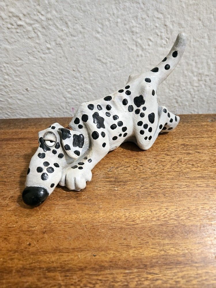PENDING SALE 1998 John Raya Figurine Delilah Dalmatian Dog Beasties Of The Kingdom