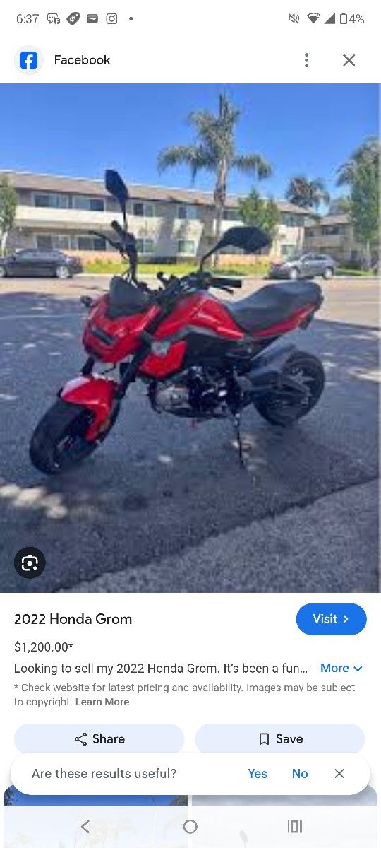 Honda Grom For Parts