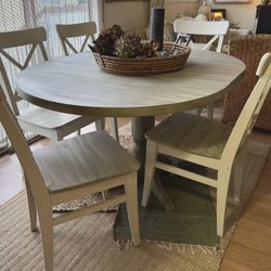 Mid Century Refurbished DINING TABLE, Leaf Insert & 6 CHAIRS- Delivery Available! 