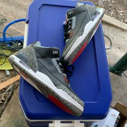 Jordan 3 Black Cements Size 10, And 12