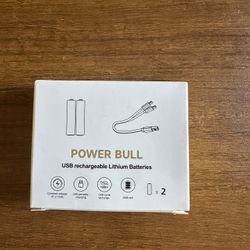 USB Rechargeable Lithium Batteries – New in Box Baterías de Litio Recargables por USB – Nuevas en Caja