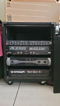 QSC Crown Power Amps, Alesis Equalizer, DBX Compressor