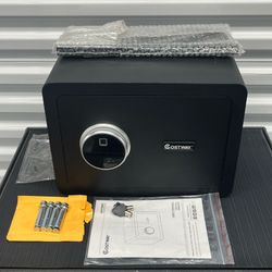 Home Safe Box Electronic Digital Fingerprint Lock Valuables Documents Keys - NEW