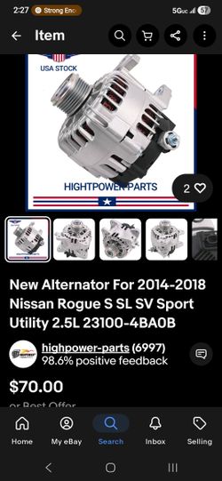 Brand New Alternator Cheaper Then A . Auto Store Store Like Advance