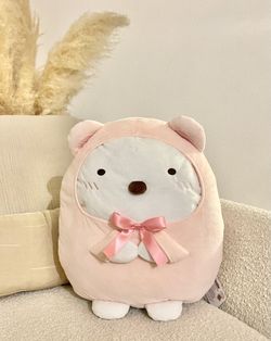 BRAND NEW W/ TAG • Large Sumikkogurashi Shirokuma Bear In A Blush Onesie Plush