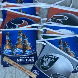 🔥 New old stock 2012 Bud light Nfl String banner  beer Football Superbowl Pary 