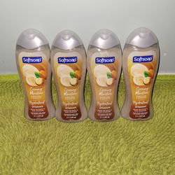 4 Softsoap Bodywash 20oz Creamy Moisture Buttery Shea & Almond Oil