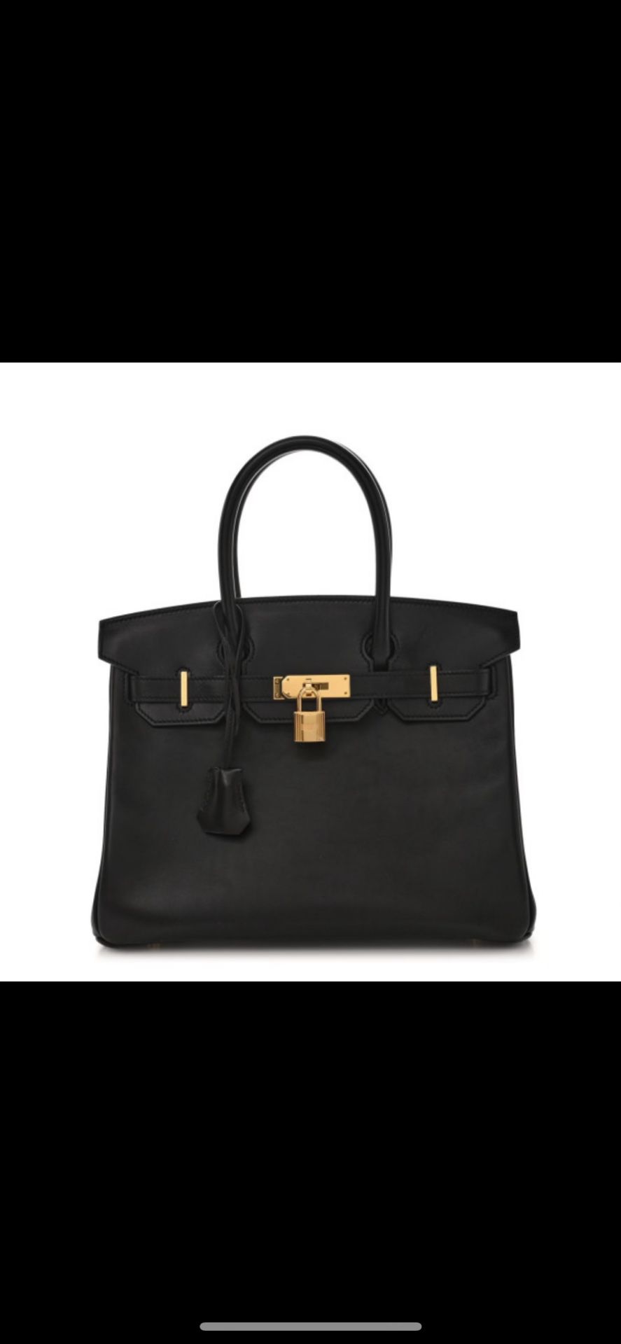 Hermes Birkin 30 bag black with gold hardware