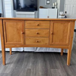 Solid wood buffet, entry way table. 