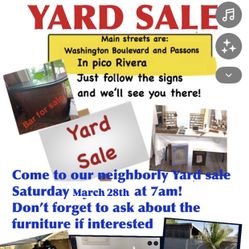 Yard Sale Today! 
