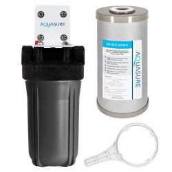 AQUASURE

Fortitude V Series Triple Purpose Sediment/Carbon/Zinc Bacteria Inhibiting Water Filtration System - Standard Size

