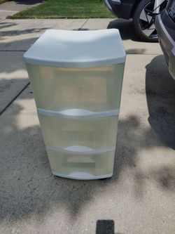Tupperware rolling storage unit