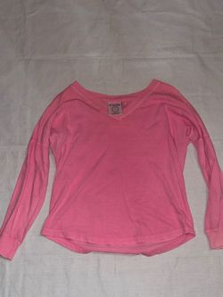 U.S. Vintage Pink Long Sleeve V-Neck Shirt