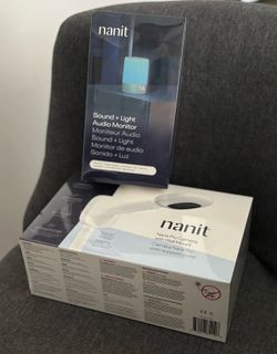 Nanit Pro Camera w/ Wall Mount + Sound + Light Audio Monitor Bundle (sealed)