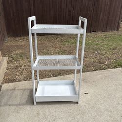 White Metal 3 Shelf Rack 