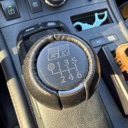 Genuine Toyota Weighted GR Manual Shift Knob Leather & Brushed Black Stainless