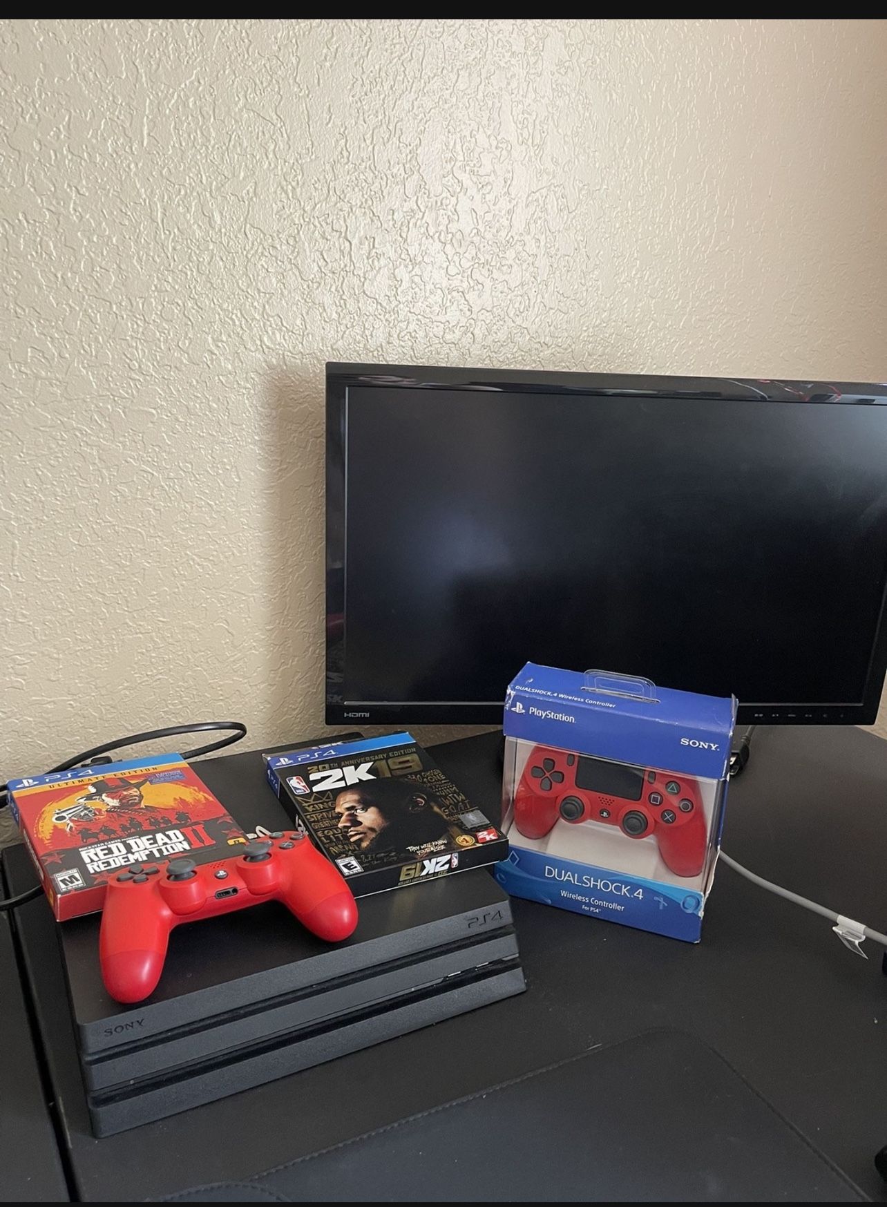 PS4 Pro W/ Games 2 Controller 