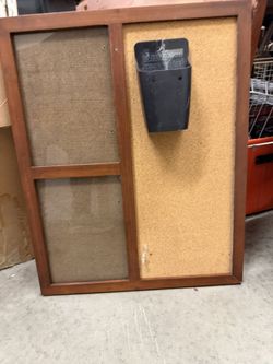 Cork Board Picture Frame With Pen/pencil Holder