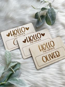 Baby Birth Announcement Name Wood Sign