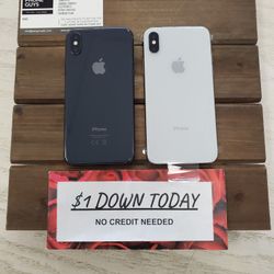 Apple IPhone X - $1 DOWN TODAY, NO CREDIT NEEDED