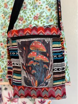 Multi-Color Boho Inspired Mushroom Bag