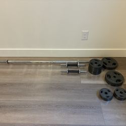 Black Cast Iron Adjustable Weights Set