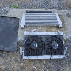Mazda RX7 fc V-mount intercooler & radiator