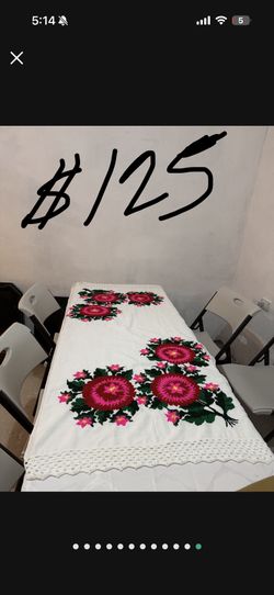 Mantel Hecha A Mano Bordas Y Tejidas A Mano