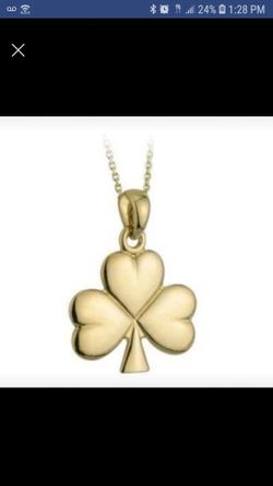 Solvar medium Shamrock Necklace Fool's played Irish made