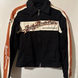 Harley Davidson Jacket Women's Size XS Racing Style Prestige Cotton 