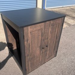 Litter-Robot Storage Cabinet + Premium Mat – Coffee Oak – by Whisker