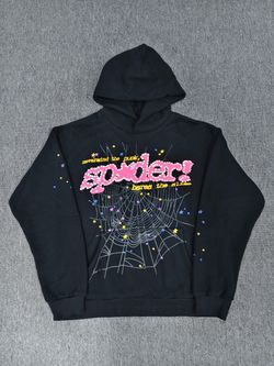 Sp5der Worldwide Hoodie “Black x Pink” Here Comes the Slime