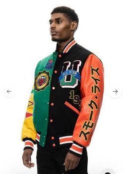 Smoke Rise New York All Star Varsity Jacket multicolor New with tags men s medium selling for only 100 MSRP 250 plus tax for Sale in Long Beach CA OfferUp