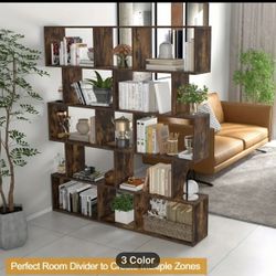 Bookshelf 5 Tier Divider Storage Display Shelf’s