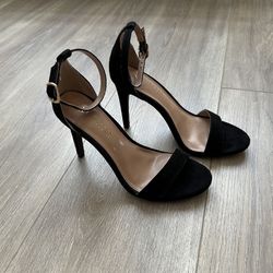 Martha Everyday Ankle Strap High Heel Black Shoes