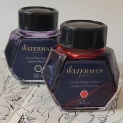 Red And Black Fountain Pen Ink